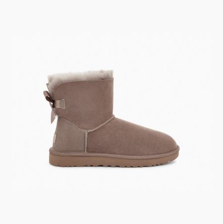 UGG Mini Bailey Bow II - Boots Dame - Khaki (NO-A641)